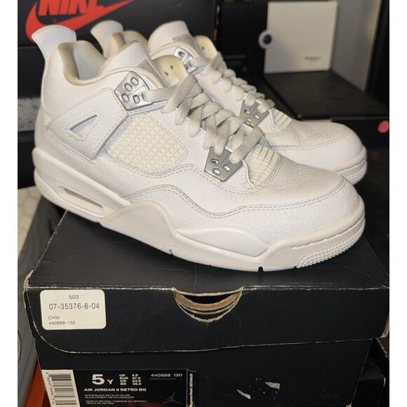 Air Jordan 4 Retro GS Pure Money 2017 Size 6.5Y - Picture 1 of 7
